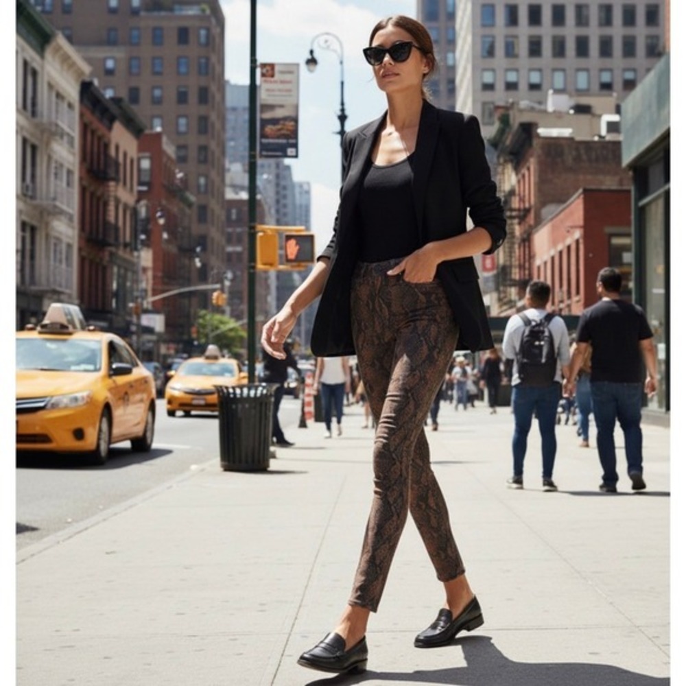 Msrp $239 PAIGE‎ HOXTON ULTRA SKINNY COATED SNAKE HIGH WAIST JEANS SIZE 30